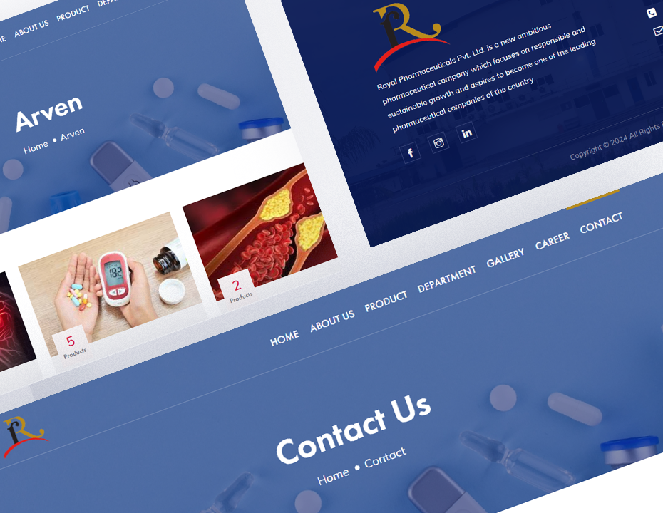 Royal Pharmaceuticals Pvt. Ltd. Mockup Image