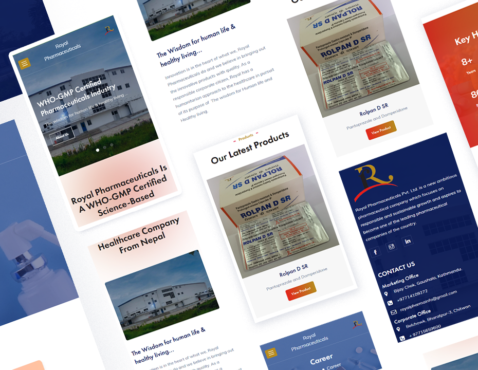 Royal Pharmaceuticals Pvt. Ltd. Mockup Image